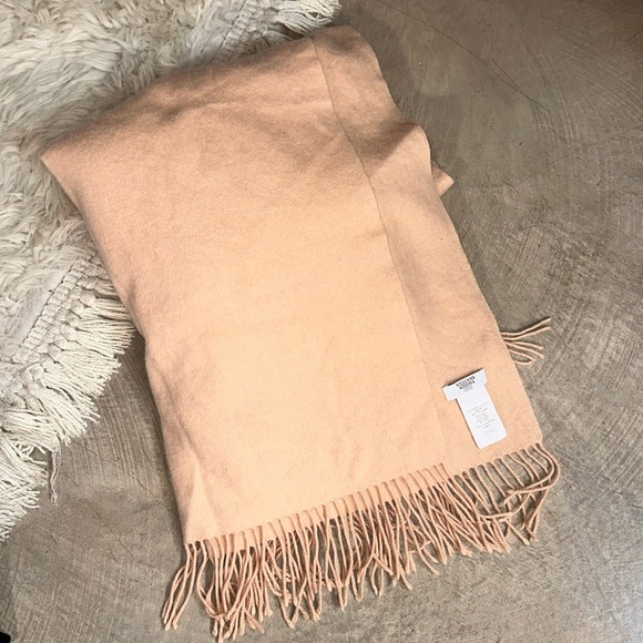Williams Sonoma Other - William & Sonoma Home Tan Cashmere Throw 48 X 56 Inches